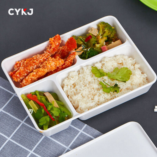 Melamine Rectangular 6-Compartment Meal Tray 2