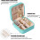 Travel Jewelry Case with Mirror Blue Small Organizer 3