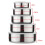 Stainless Steel Mixing Bowl Set Silver 5 pcs 5