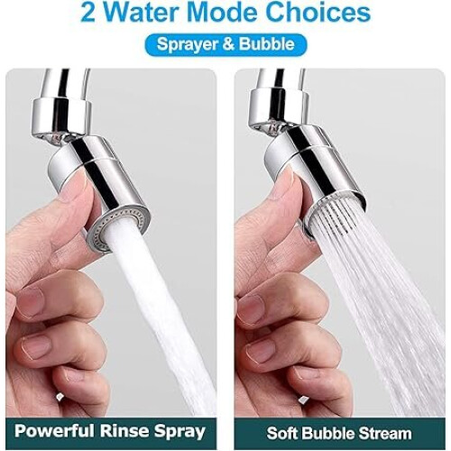 Faucet Aerator for Internal Thread Faucets with Dual Flow and Adjustable Angle 1