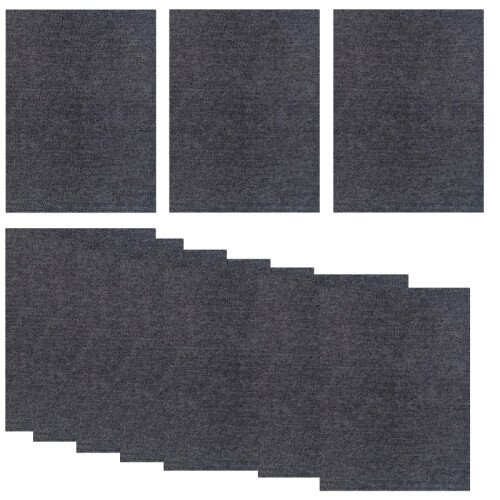 Parches autoadhesivos para reparar ropa - 10 unidades Black