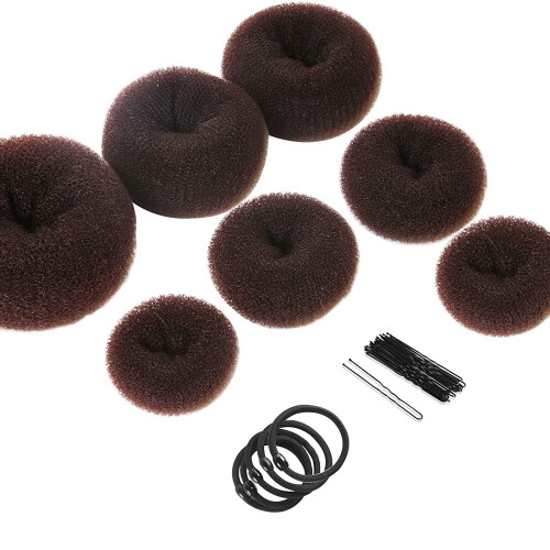 32er-Pack Donut-Haaraccessoires-Set Brown