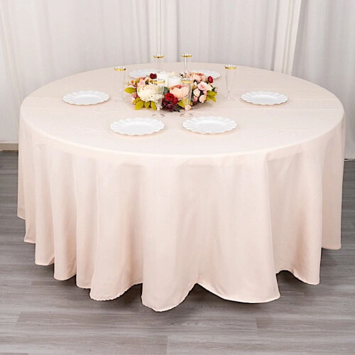Premium Polyester Round Tablecloth 108" 1