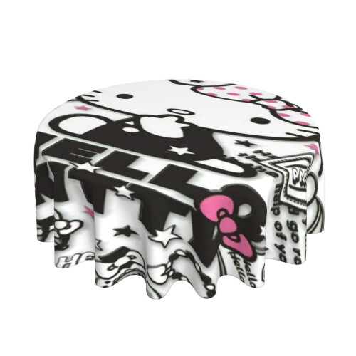 Hello Kitty Round Tablecloth 60 in, Polyester 1