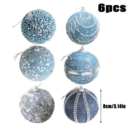 Blue Christmas Tree Pendant Holiday Decorative Accessory 2