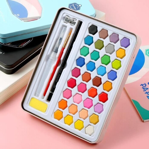 Professionele aquarelverfset – 36 kleuren – Draagbare aquarelverfset 1