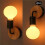 Loft Simplicity E27 LED-wandlamp in zwart - Set van 2 2