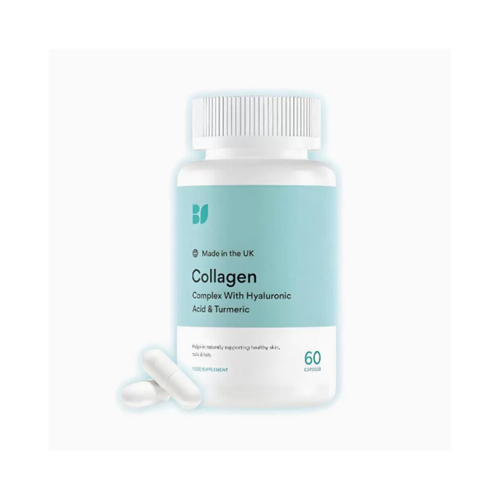 (1Pc) Collagen Complex Supplement with Hyaluronic Acid & Turmeric, 60 Capsules for Skin, Nails & Hair Health