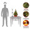 Pre-Lit Mini Christmas Tree 2ft Artificial Fir with LED 3