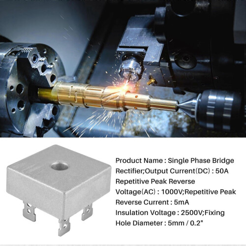 Single Phase Diode Bridge Rectifier KBPC5010 50A 1000V 2500V Insulation Aluminium Plastic for Industrial Automatic Control Systems 1