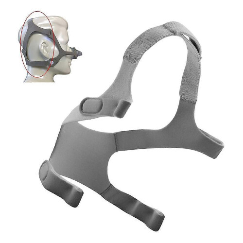 CPAP Headgear Replacement Strap compatible with Respironics Wisp Nasal Mask Standard Medium Size Grey Breathable Polyester 1