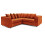 Furniture 786 Jumbo Cord Scatter Back 2c2 Corner Sofa Orange 2