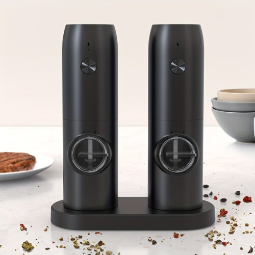 Rechargeable Electric Salt and Pepper Mill - Automatic Grinder with One-Touch Operation 1