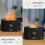 Ultrasonic Humidifier and Diffuser with Fireplace Design, LED Flame Effect for Aromatherapy and Air Humidity 5