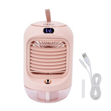 Mini aparat de aer condiționat cu ventilator cu 3 viteze, 5 palete și funcție de noapte