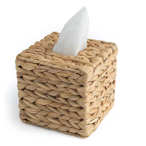 Boîte à mouchoirs rectangulaire en bois brun 1