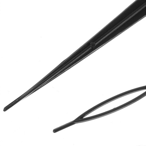 Fermagli per capelli in plastica nera per trecce e code, accessorio per feste e banchetti 2
