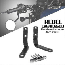 Black Motorcycle Handlebar Rearview Side Mirrors Spotlight Bracket Aluminum Accessories For Honda Cmx 500 300 Rebel