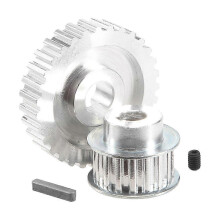 2Pcs Metal Synchronous Pulley Gear Motor Belt Gear Drive Wheel Gear S Cj0618 Mini Lathe Gears , Met