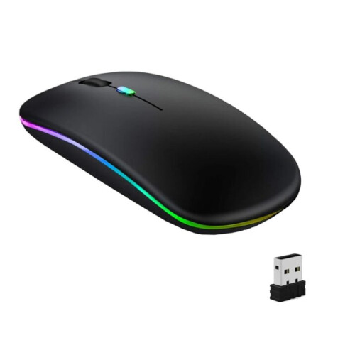 Wireless LED Mouse with Bluetooth and 2.4GHz Wireless, Rechargeable, Compatible with Multiple Devices for PC and Laptop 1