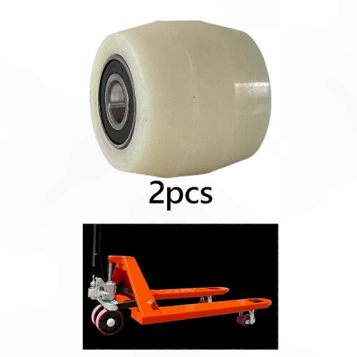Ruote per Transpallet 80x70 mm con Cuscinetti, 2 Pezzi, Compatibile con Carrelli Elevatori e Transpallet Manuali 1