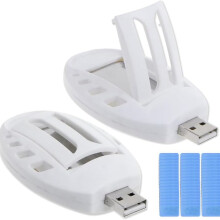 2 stuks usb muggenverdrijver, draagbare elektrische muggenverjager met 120 tabletten, voor kamperen en buitengebruik