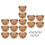 15 Furniture Knobs, Wooden Drawer Knobs, Wooden Cupboard Knobs, Bear Drawer Knobs for Children, Dresser, Drawers 2