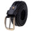 Women's Braided Belt in Black Cowhide Leather 2