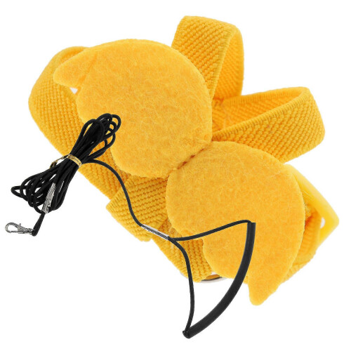 Portable Bird Leash Harness Set, 4Pcs Durable Nylon Training Strap for Parrots, Yellow 1