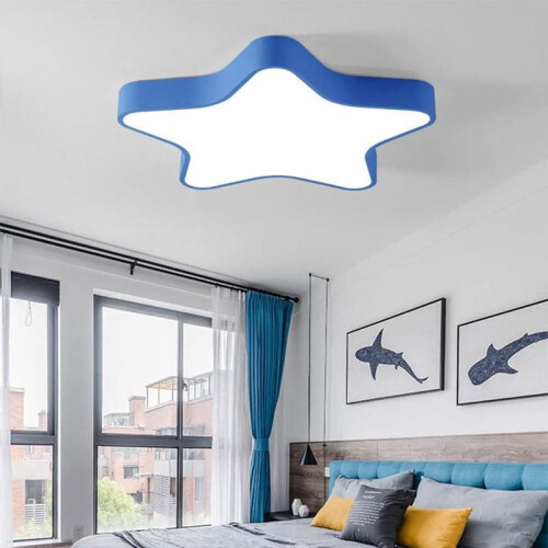 42 cm LED-Deckenleuchte mit blauem Sternenmuster, dimmbar für Kinderzimmer 1