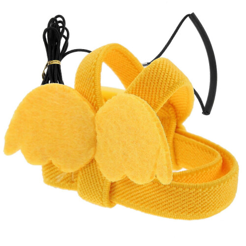 Portable Bird Leash Harness Set, 4Pcs Durable Nylon Training Strap for Parrots, Yellow 2