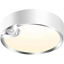 Luminária de teto com sensor de movimento e alimentada por bateria, 400 lúmens, 6000 K, 19,8 cm (7,8 polegadas), ideal para closets.