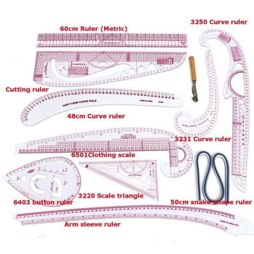 10pcs Clothing Drawing Ruler DIY Measurement 1