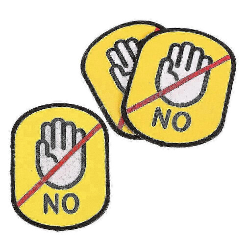 Patch identificative per cani, 3 pezzi in tessuto impermeabile, toppe riutilizzabili per collare 2