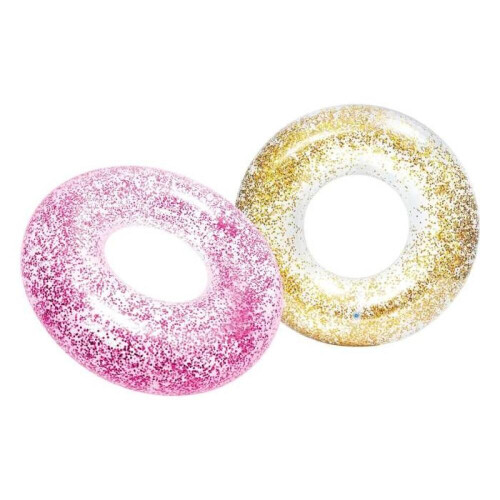 Glitter Oppblåsbar Flyteseng 119cm - - Intex 1