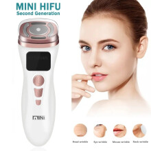 Mini hifu machine ultrasound rf tightening lifting therapy ems facial beauty device firming anti wrinkle lcd screen face salon