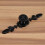 Set of 4 retro style door knobs, retro black aluminum cabinet knobs (black) 4