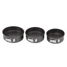 3-teiliges Set runder, antihaftbeschichteter Springformen