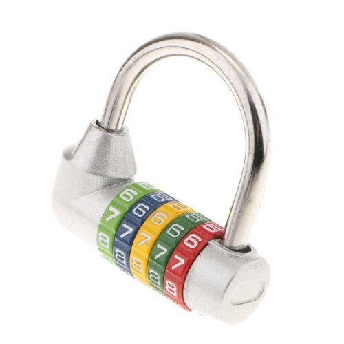 Combination Padlock - UNBRANDED - 5 Digits - 2 Pieces - Zinc Alloy - Random Color 1