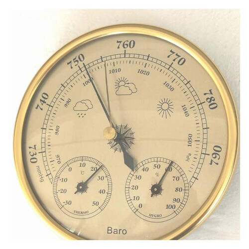 Βαρόμετρο, θερμόμετρο και υγρόμετρο 3 σε 1, μετεωρολογικός σταθμός τοίχου 1