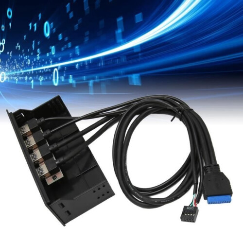 Tbest 4-Port 5.25-inch High-Speed 5Gbps USB 3.0 Front Hub for PC 1