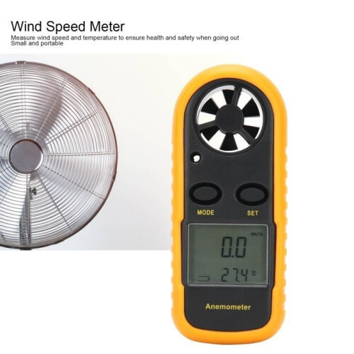 SALUTUYA Pocket Digital Anemometer - Temperature Indicator - Portable 2