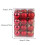 48 Pack 1.2in Red Christmas Baubles 3