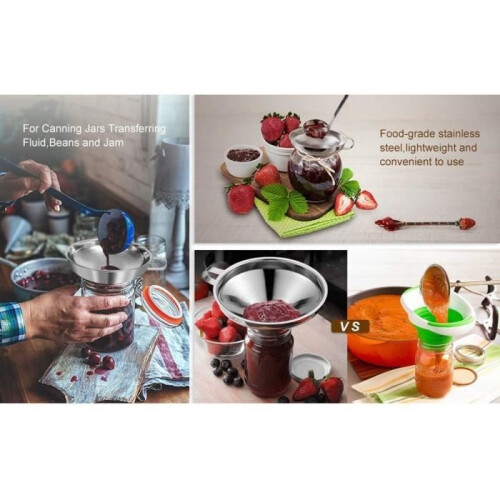 2pcs Stainless Steel Jam Funnel 2