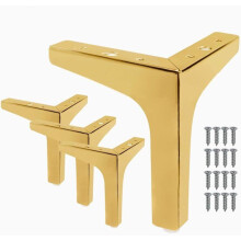 Metal table legs - Table legs - 4 triangular furniture legs - 13 cm - Screws included - Non-slip - Protective