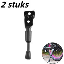 Cavalletto per bicicletta in 2 parti - Cavalletto rinforzato (molla integrata) - Cavalletto di parcheggio universale - Nero (35,5 cm)
