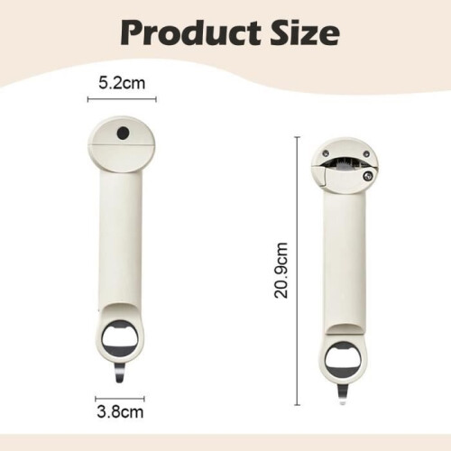 Screw-type jar opener, manual, adjustable multi-function bottle opener, can opener, multi-function can opener, kitchen utensil 1