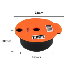 Herbruikbare koffiepads - 60 ml/180 ml - Compatibel met Bosch Tassimo - Oranje - Navulbaar filter