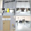 Three-sided folding mirror with hook - Self-cut mirror - Black - Glass and ABS - 34cm 4