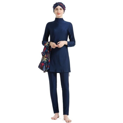 Burkini - Muslim Women's Swimsuit - Full Coverage - Navy Blue 2